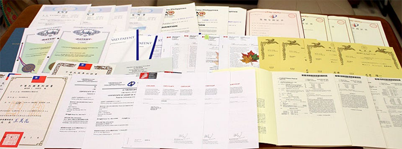 世界20カ国以上で特許取得